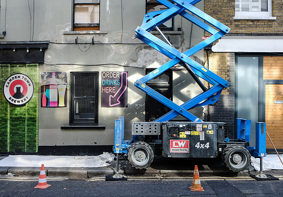 Repair works near Oldgate, London
