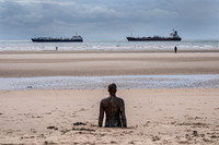 Antony Gormley statue at Birkenhead