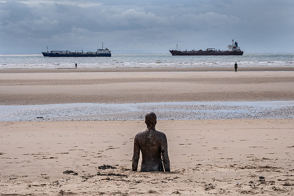 Antony Gormley statue at Birkenhead