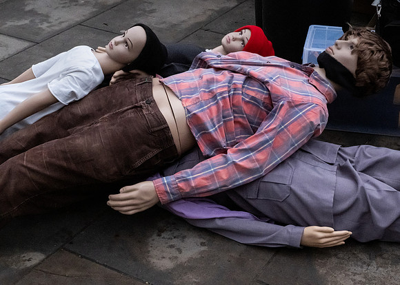 Whitehall, London - Iranian Political Prisoners protest